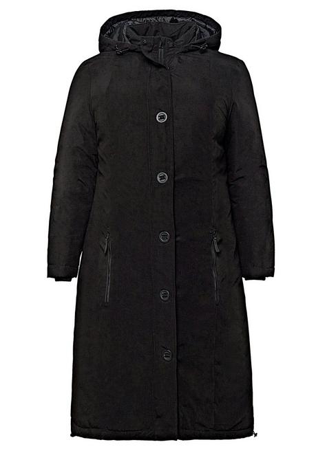 sheego Outdoormantel mit gesteppter Innenseite - schwarz sheego Super Rabatt