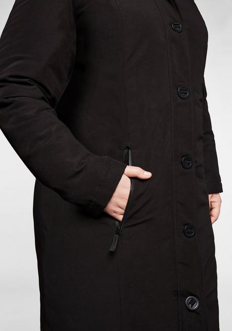 sheego Outdoormantel mit gesteppter Innenseite - schwarz sheego Super Rabatt