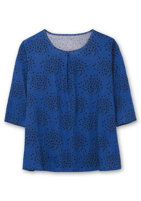 sheego 3/4-Arm-Shirt mit Konfetti-Print - blau gemustert sheego 2025