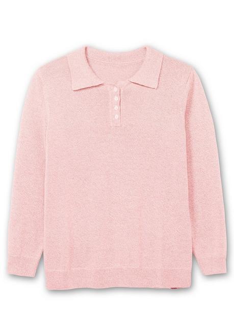 sheego Pullover mit Polokragen, in melierter Optik - rosenquartz sheego Schlussverkauf