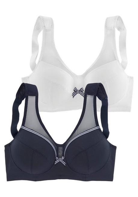 PETITE FLEUR Entlastungs-BH - marine+weiß sheego Fabrikverkauf