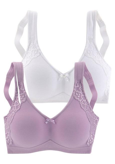 PETITE FLEUR Soft-BH - lila+weiß sheego Letzte 3 Tage