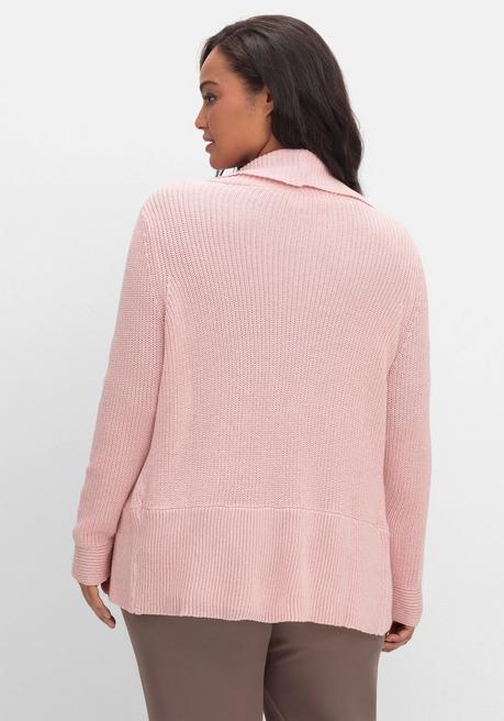 sheego Verschlusslose Strickjacke mit Schalkragen - rosenquartz sheego Sonderangebot der Fabrik