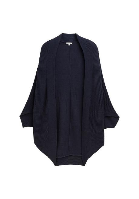 TOM TAILOR Plus Verschlussloses Strickcape in Zipfelform - marine sheego Super Rabatt