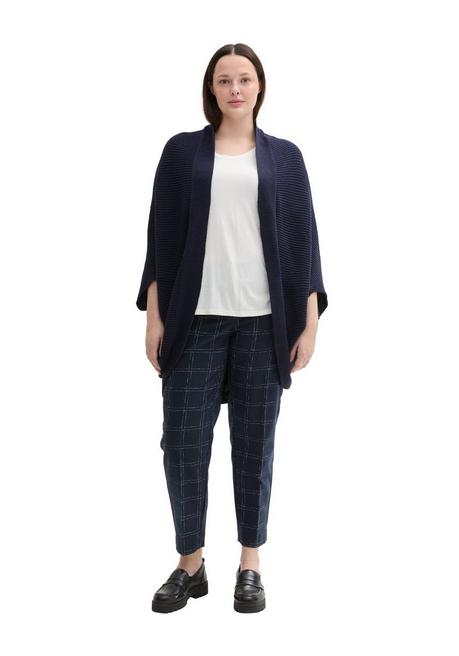 TOM TAILOR Plus Verschlussloses Strickcape in Zipfelform - marine sheego Super Rabatt