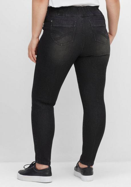 sheego Jeggings mit breitem Gummibund - black Denim sheego Speichern exportieren