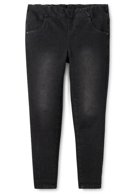 sheego Jeggings mit breitem Gummibund - black Denim sheego Speichern exportieren