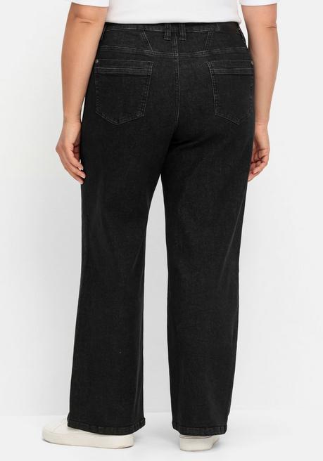 sheego Weite Jeans in Curvy-Schnitt ELLA - black Denim sheego Auslauf