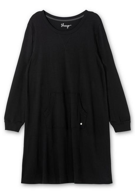sheego Jerseykleid mit Kängurutasche, in leichter A-Linie - schwarz sheego Verkauf