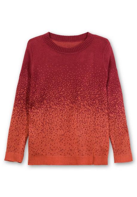sheego Pullover im Jacquardstrick, mit Farbverlauf - rot gemustert sheego Schlussverkauf