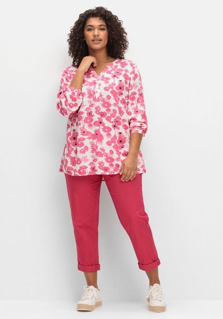 sheego Tunika mit floralem Alloverprint - magenta gemustert sheego Sonderangebot