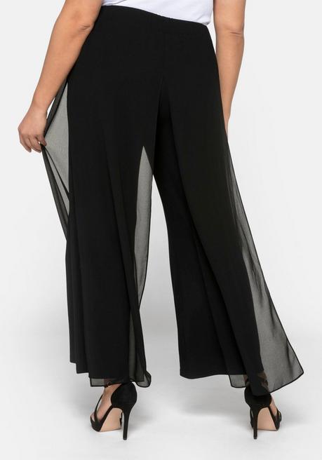 sheego Weite Hose im Lagenlook - schwarz sheego Rabatt
