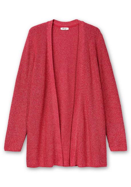 sheego Longstrickjacke im Patentstrickmuster - magenta meliert sheego Black Friday
