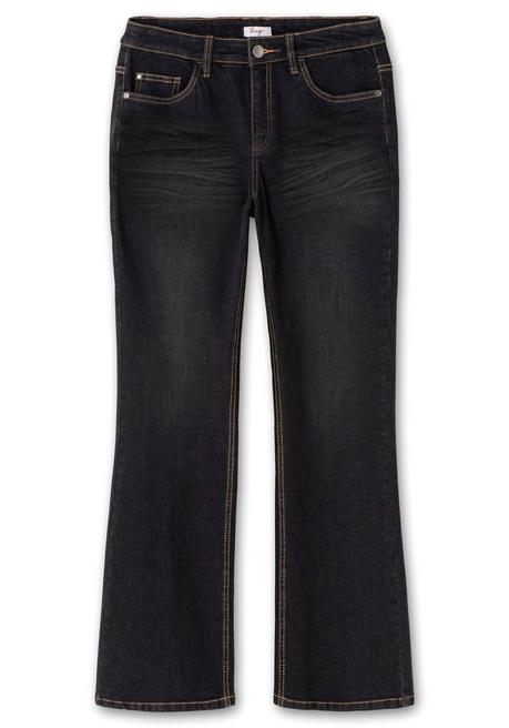 sheego Bootcut-Jeans mit 3D-Catfaces - black Denim sheego Vatertagsangebot