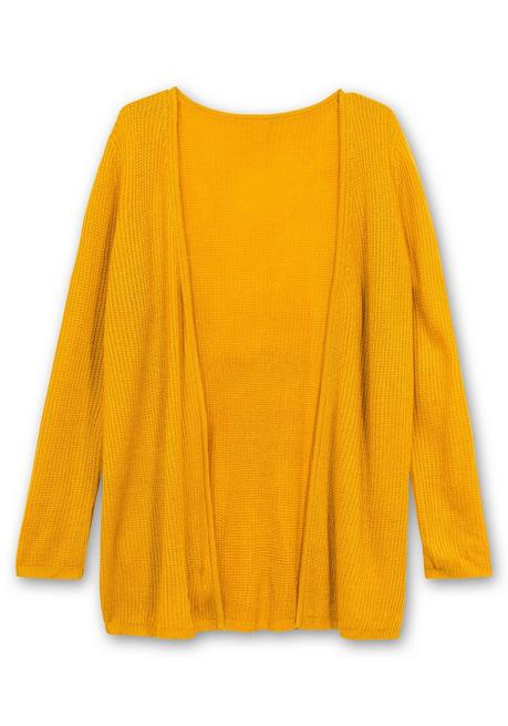 sheego Longstrickjacke in verschlussloser Form, in Rippstrick - ocker sheego Valentinstagsangebot