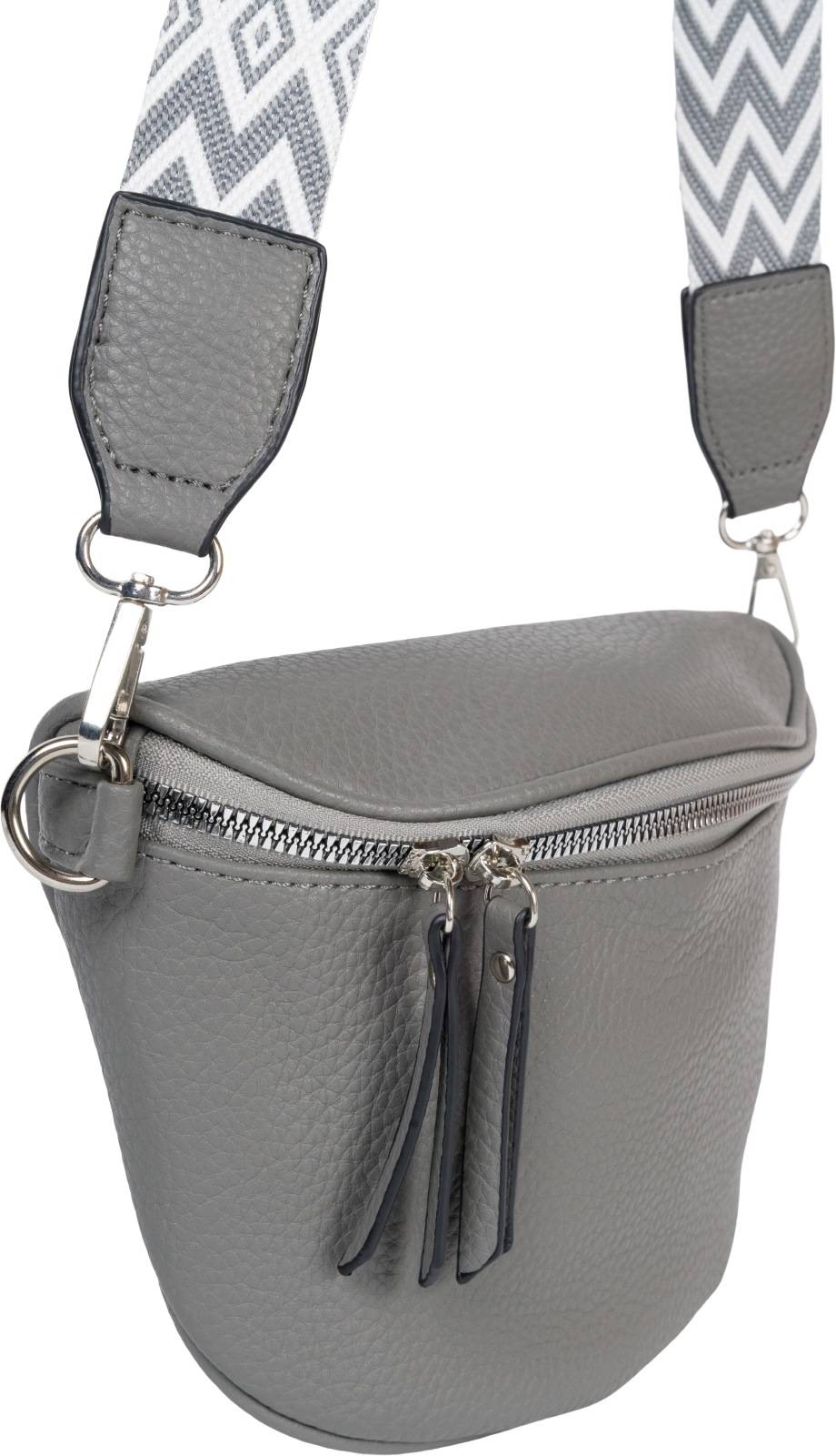Stylebreaker Halbmond Crossbody Bag Zick-Zack Raute Fabrik Onlineshop