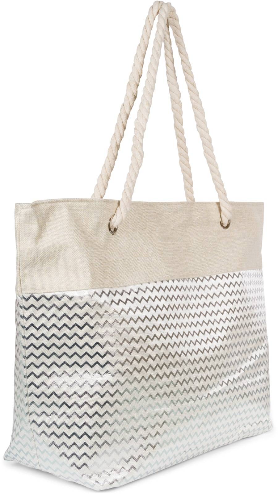 Stylebreaker Strandtasche Metallic Zick-Zack Begrenztes Angebot