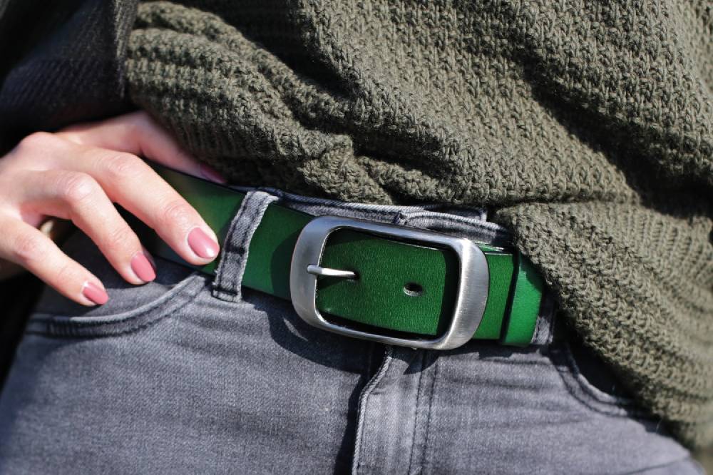 Stylebreaker Unisex Leder Gürtel Unifarben Lagerräumung