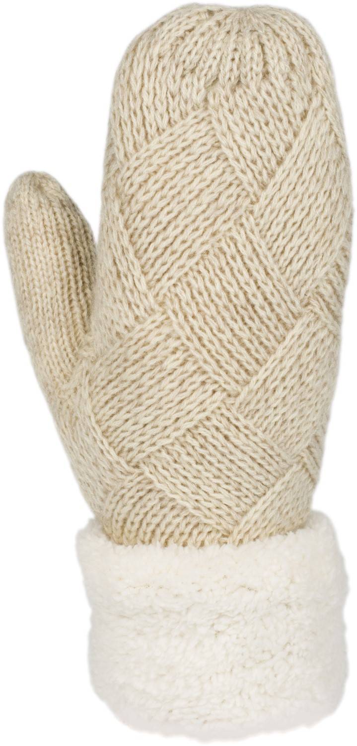 Stylebreaker Strickhandschuhe Fäustlinge mit Rauten Muster und Fleece Tägliche Deals