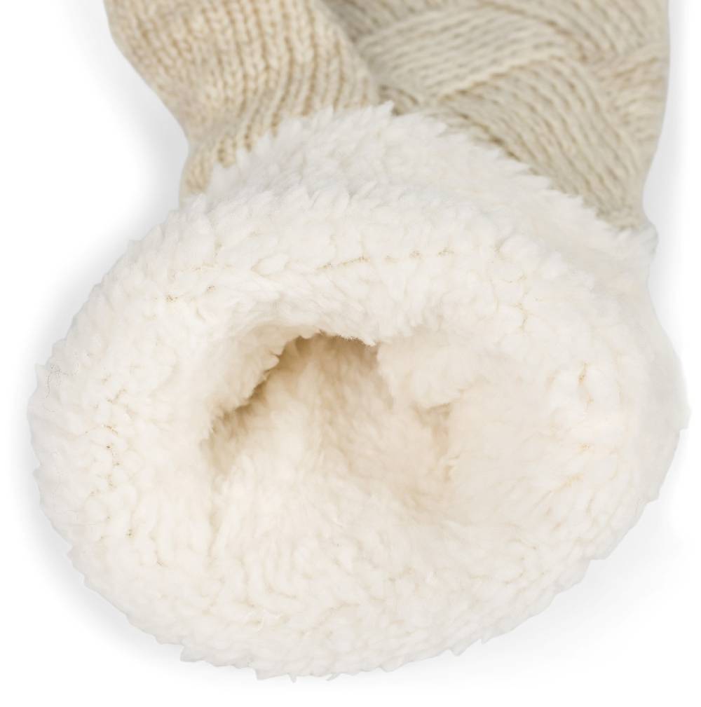 Stylebreaker Strickhandschuhe Fäustlinge mit Rauten Muster und Fleece Tägliche Deals