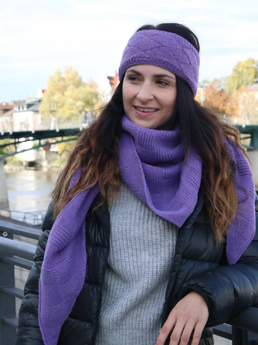 Stylebreaker Strick Dreiecktuch Schachbrett Strickmuster Riesige Rabatte