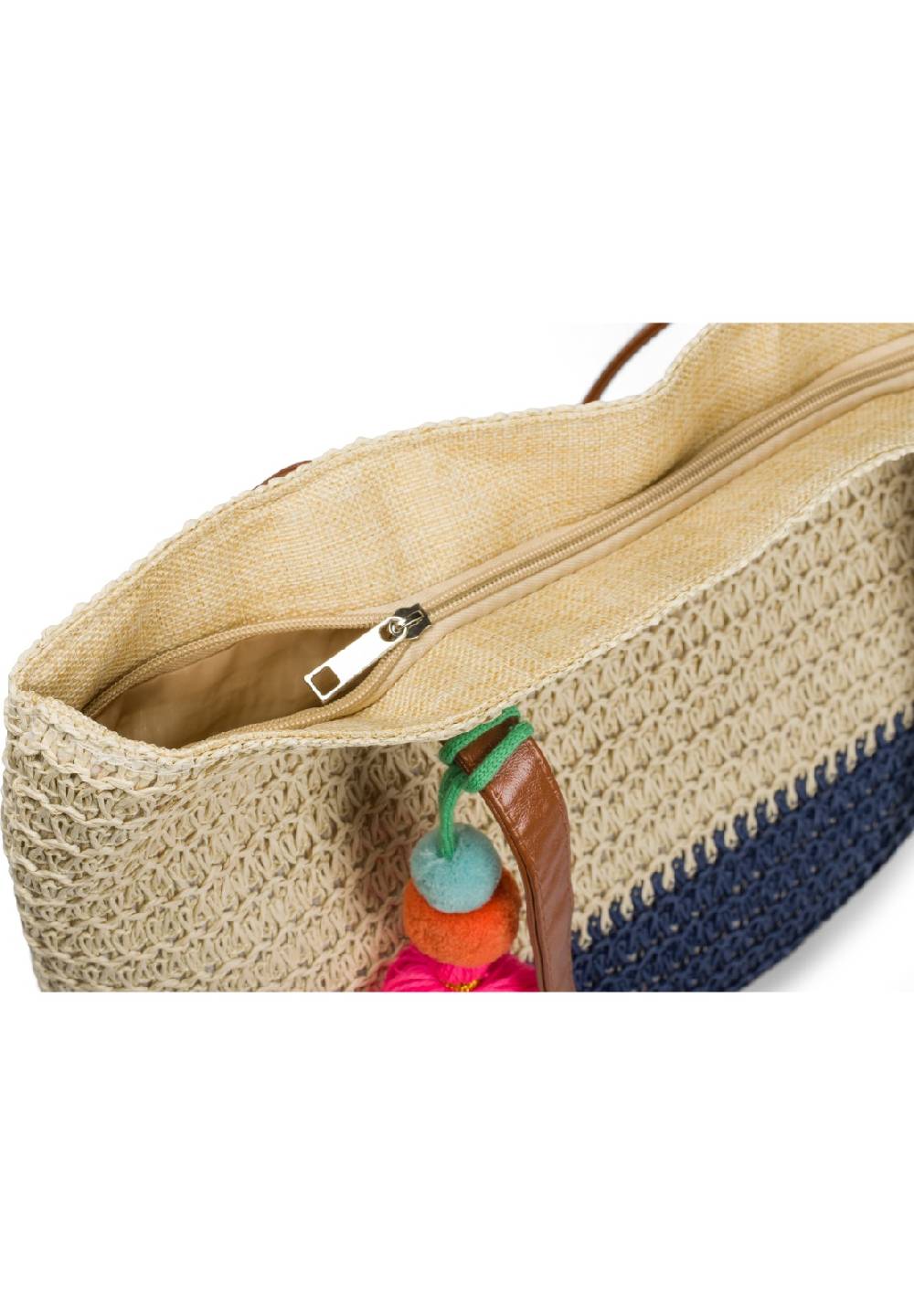 Stylebreaker Korbflecht Henkeltasche - Basttasche 2-Farbig Online