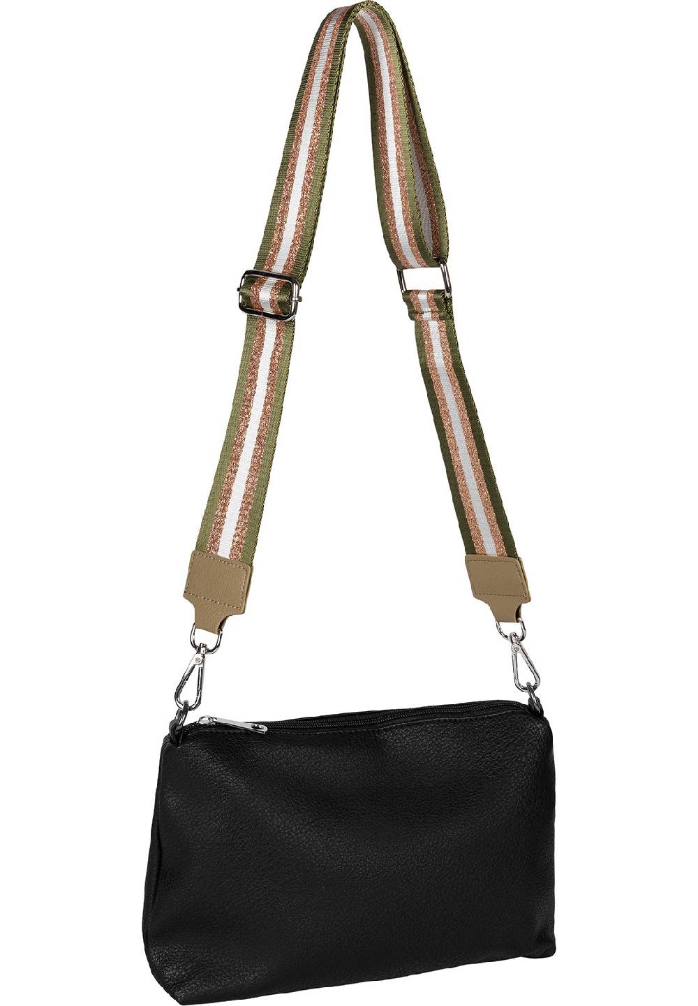 Stylebreaker Breiter Wechsel Taschengurt Metallic Streifen Muster Outlet