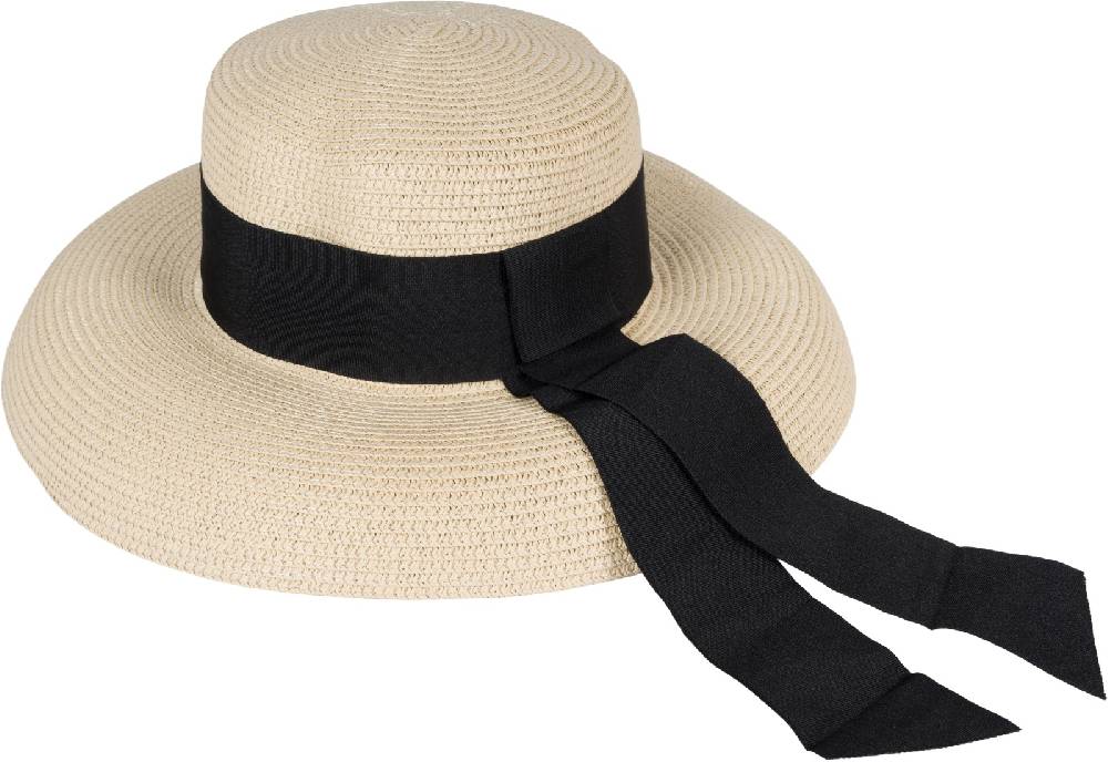 Stylebreaker Papier Strohhut mit Schwarzem Zierband Meist gekauft