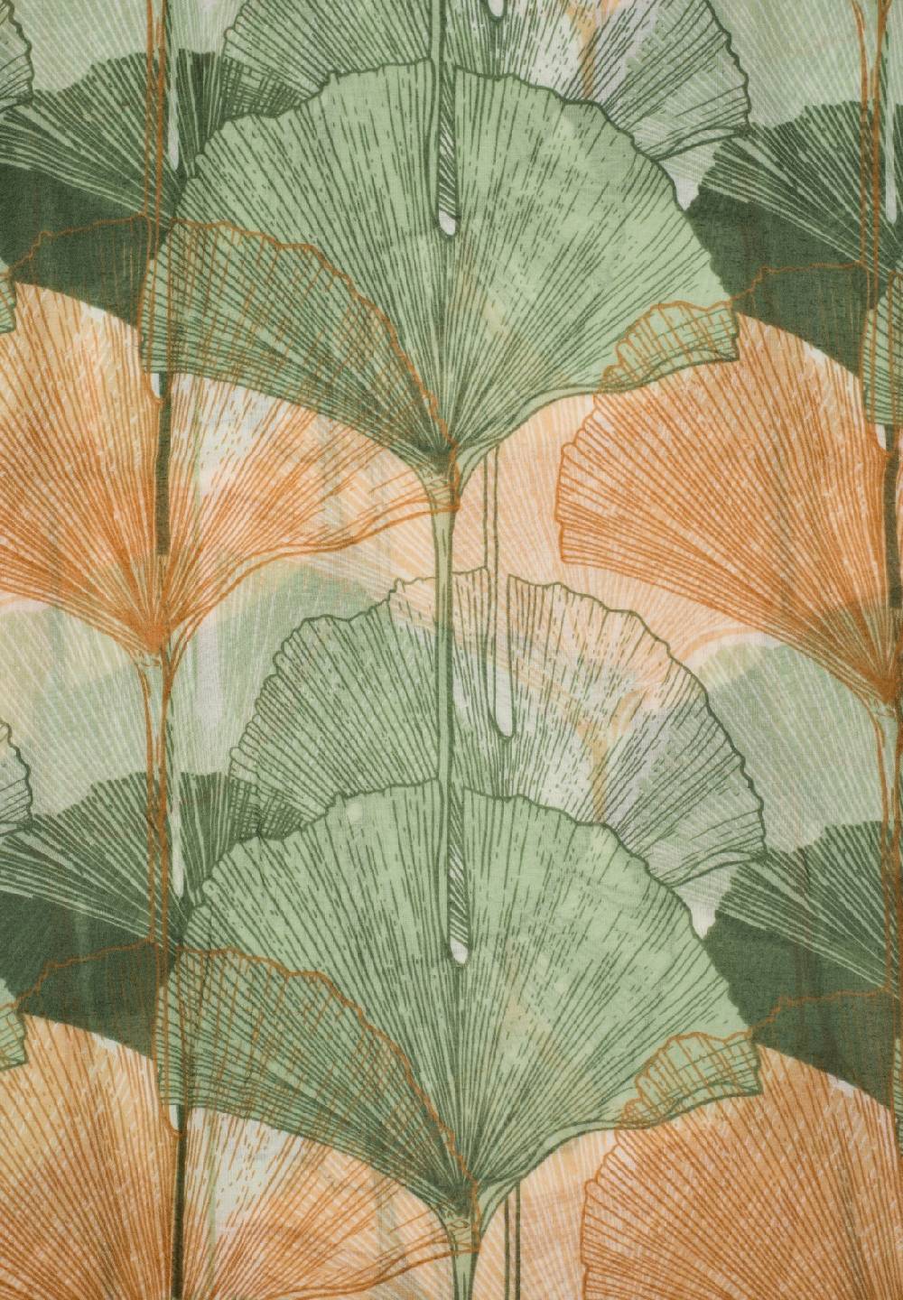 Stylebreaker Langer Schal Ginkgo Leaves Exklusive Angebote