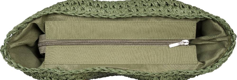 Stylebreaker Papierstroh Schultertasche - Basttasche Räumungsverkauf