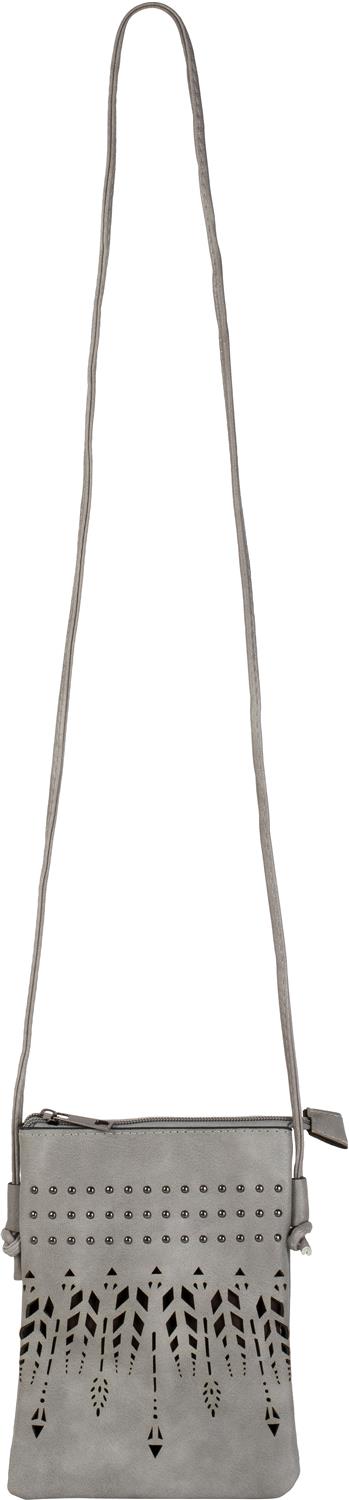 Stylebreaker Mini Umhängetasche Ethno Cutout und Nieten Letzter Tag