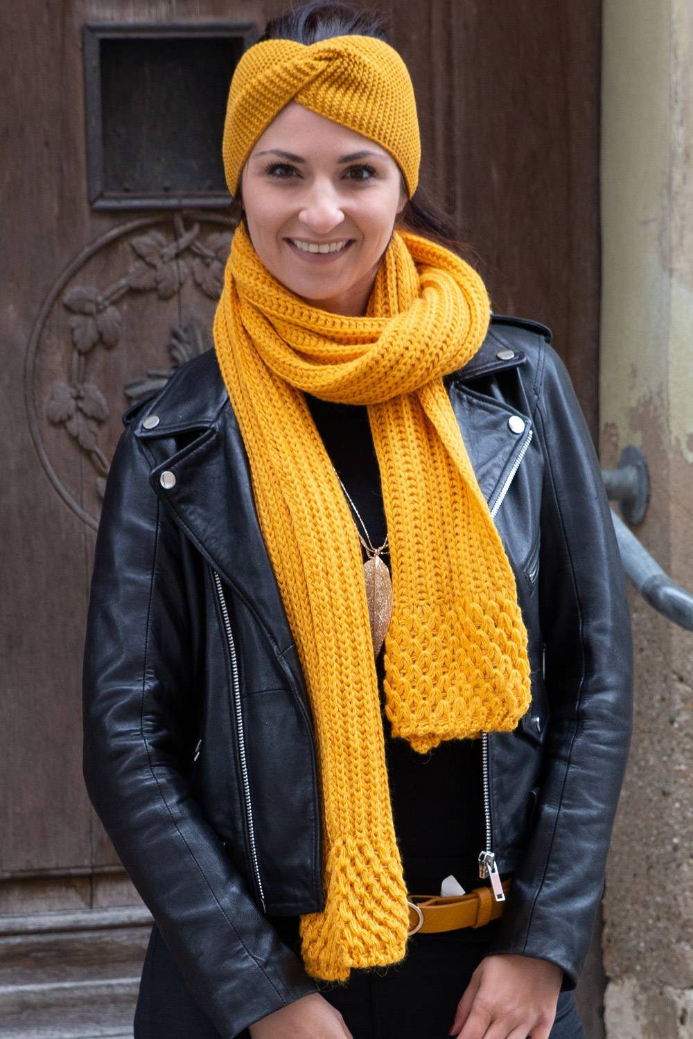 Stylebreaker Langer Strick Schal mit Rippen und Perl Strickmuster Super Rabatt