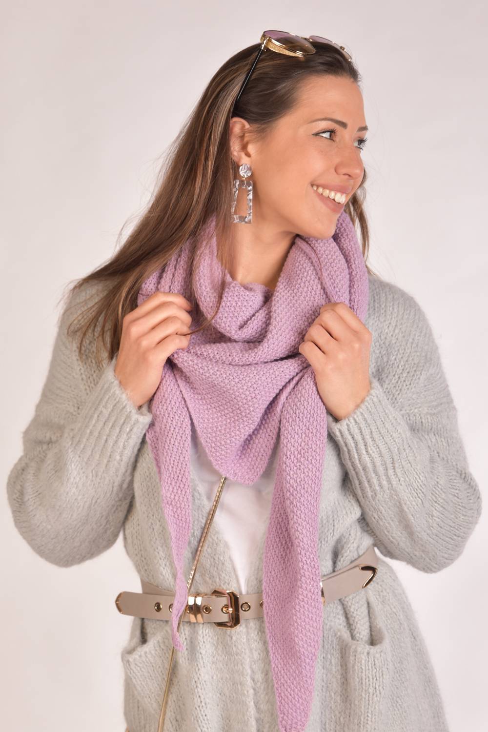 Stylebreaker Strick Dreiecktuch Einfarbig 50% Rabatt mit kostenlosem Versand