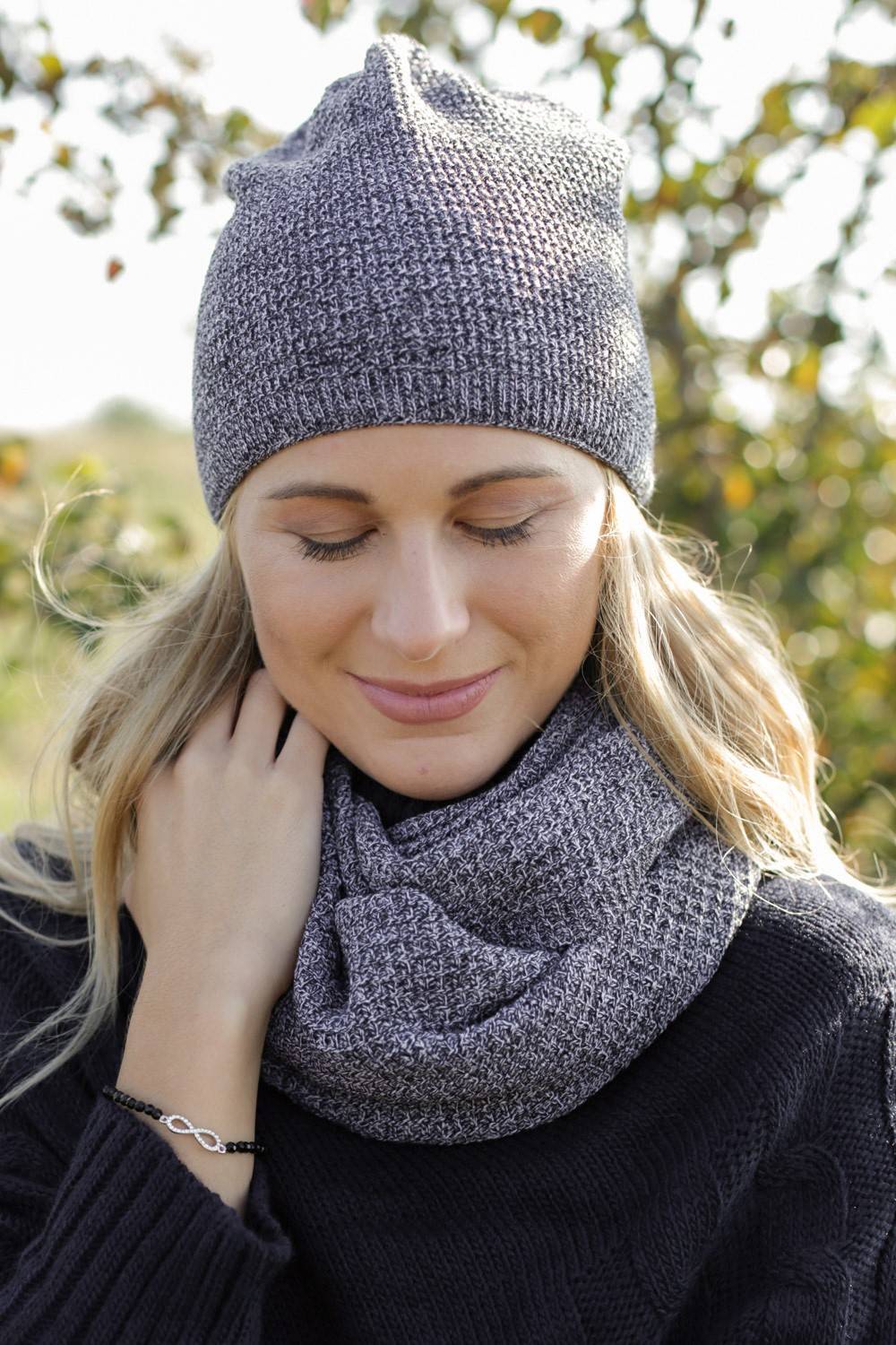 Stylebreaker Strick Loop mit Karo Strickmuster Black Friday Preise