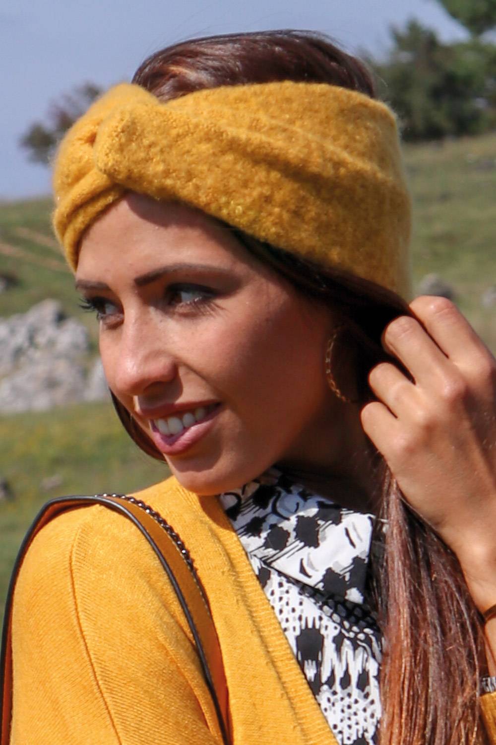 Stylebreaker Weiches Feinstrick Stirnband mit Twist Knoten 50% Rabatt für begrenzte Zeit