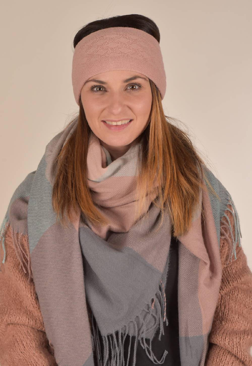 Stylebreaker Strick Stirnband mit Rauten Muster Online