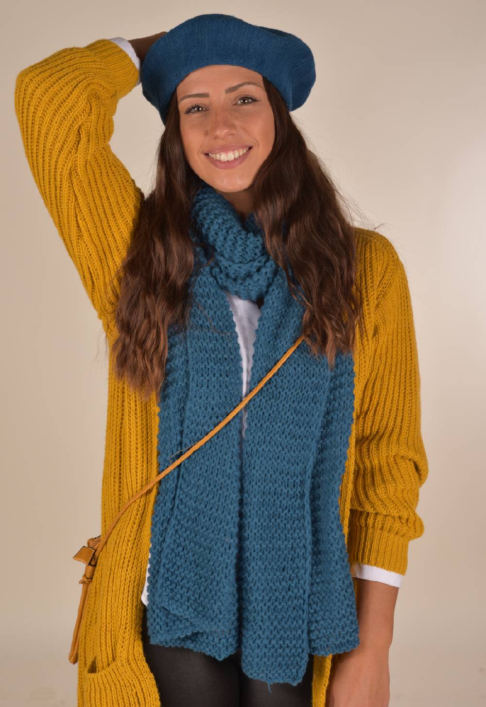 Stylebreaker Langer Strick Schal mit Wellen Strickmuster Hotsell