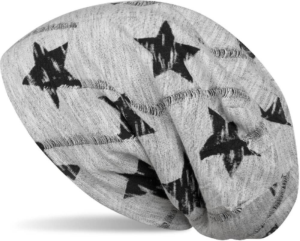 Stylebreaker Loop und Beanie Set Sterne Print Used Look Flash Sale