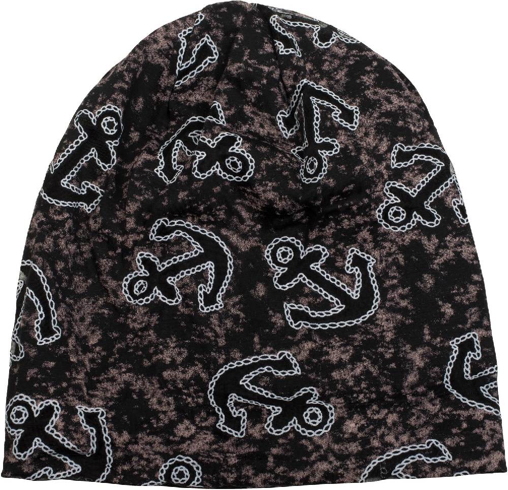 Stylebreaker Loop und Beanie Set im maritimen Anker Seil Print Look Begrenztes Angebot