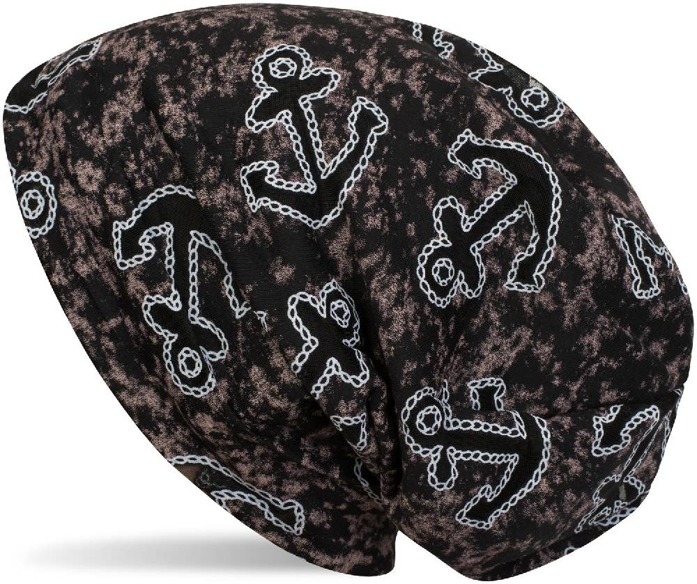 Stylebreaker Loop und Beanie Set im maritimen Anker Seil Print Look Begrenztes Angebot