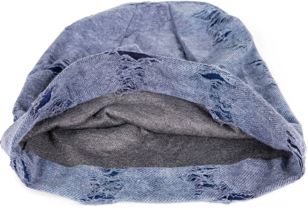 Stylebreaker Beanie Mütze Destroyed Denim Sterne Lagerräumung