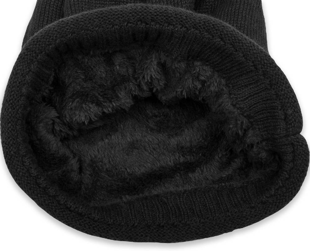 Stylebreaker Feinstrick Beanie mit Teddyfleece Blitzangebot