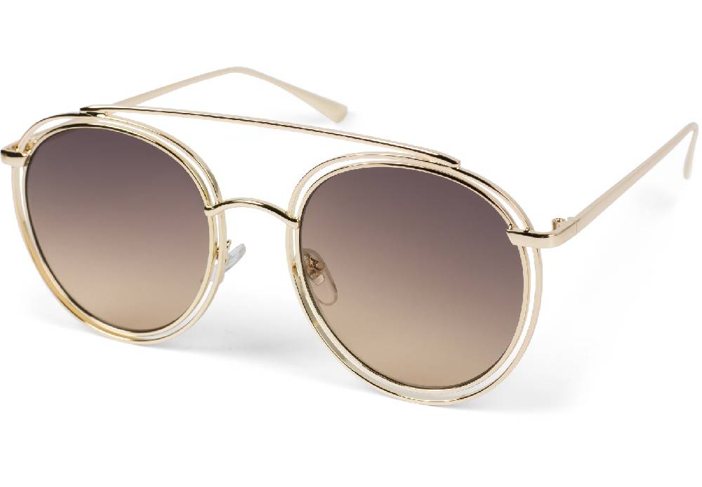 Stylebreaker Oversize Sonnenbrille mit runden Gläsern und doppeltem Rahmen Riesige Ersparnisse