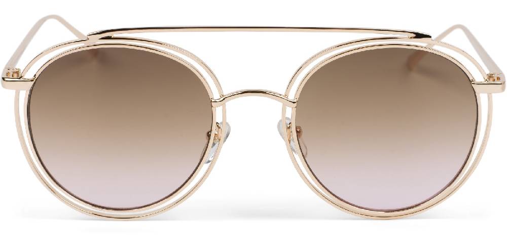 Stylebreaker Oversize Sonnenbrille mit runden Gläsern und doppeltem Rahmen Riesige Ersparnisse