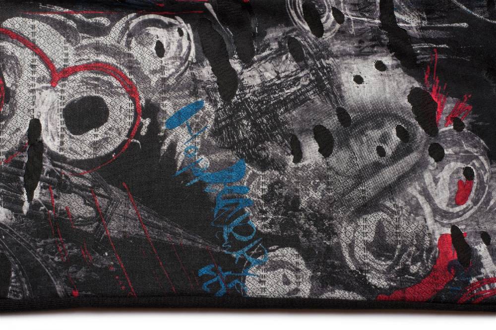 Stylebreaker Loop Schal mit Farbklecksen in Destroyed Optik Kostenlose Rückgabe