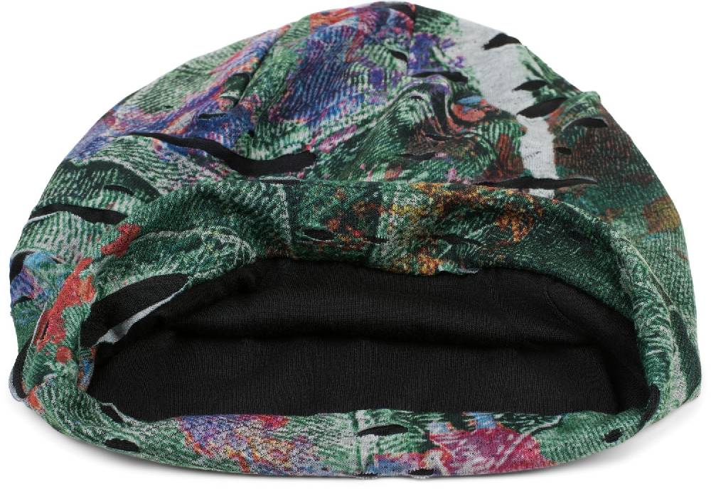 Stylebreaker Beanie mit Farbklecksen in Destroyed Optik Begrenzte Freigabe
