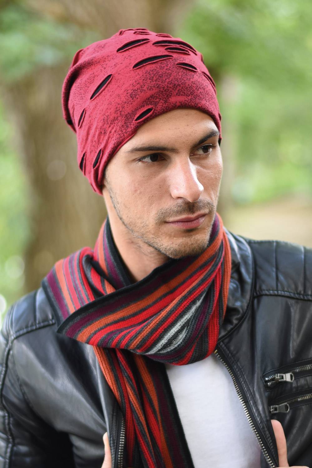 Stylebreaker Beanie Mütze im Destroyed Vintage used Look Letzter Tag