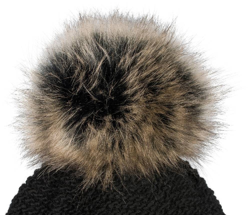 Stylebreaker Einfarbige Strick Bommelmütze mit Thermo-Fleece Nur für heute