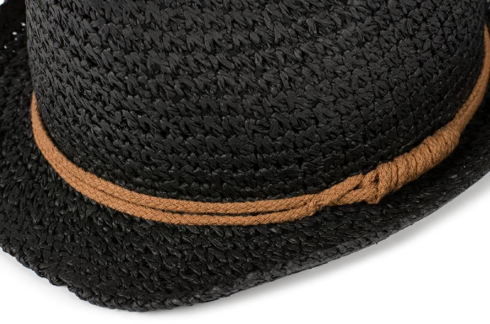 Stylebreaker Trilby Sonnenhut in Häkeloptik mit Zierband 50% Rabatt mit kostenlosem Versand