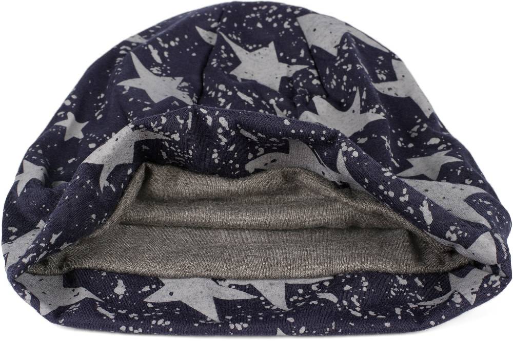 Stylebreaker Beanie Mütze mit Sterne Splat Style Print Fabrikladen